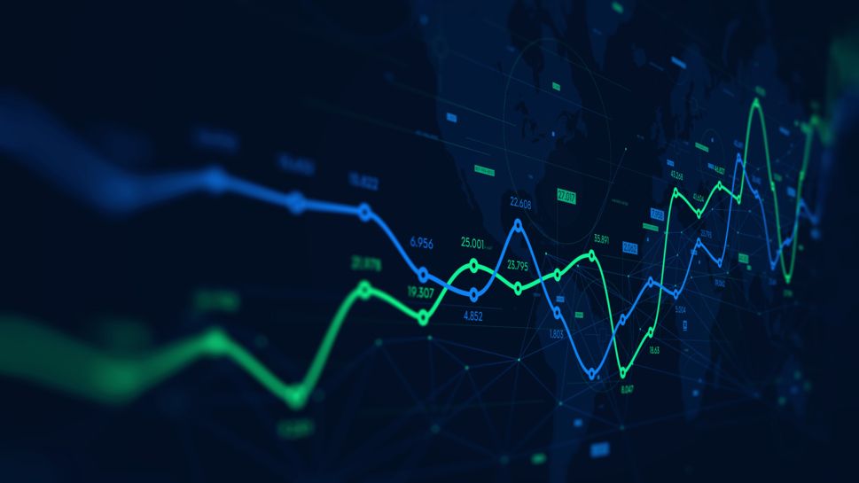 Indosuez | digital | data | blue | green | graph