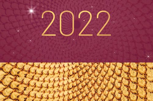 2022 | wishes | new year | burgundy | gold | Indosuez